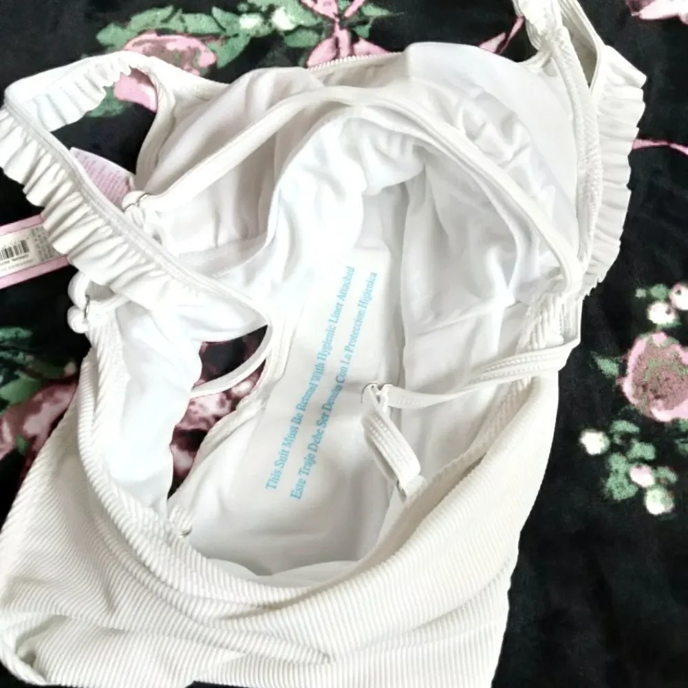 NWT Ribbed White One Piece SzSmall
